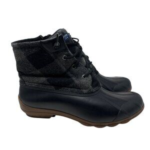 Sperry Womens Wool & Rubber Duck Boots Black/Gray Size 10M